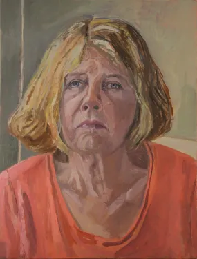 Elizabeth Heller: Self-Portrait in Orange T-Shirt