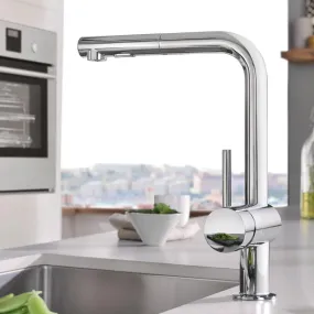 Grohe Minta Single-Lever Kitchen Mixer Tap with Pull-Out Spout Chrome