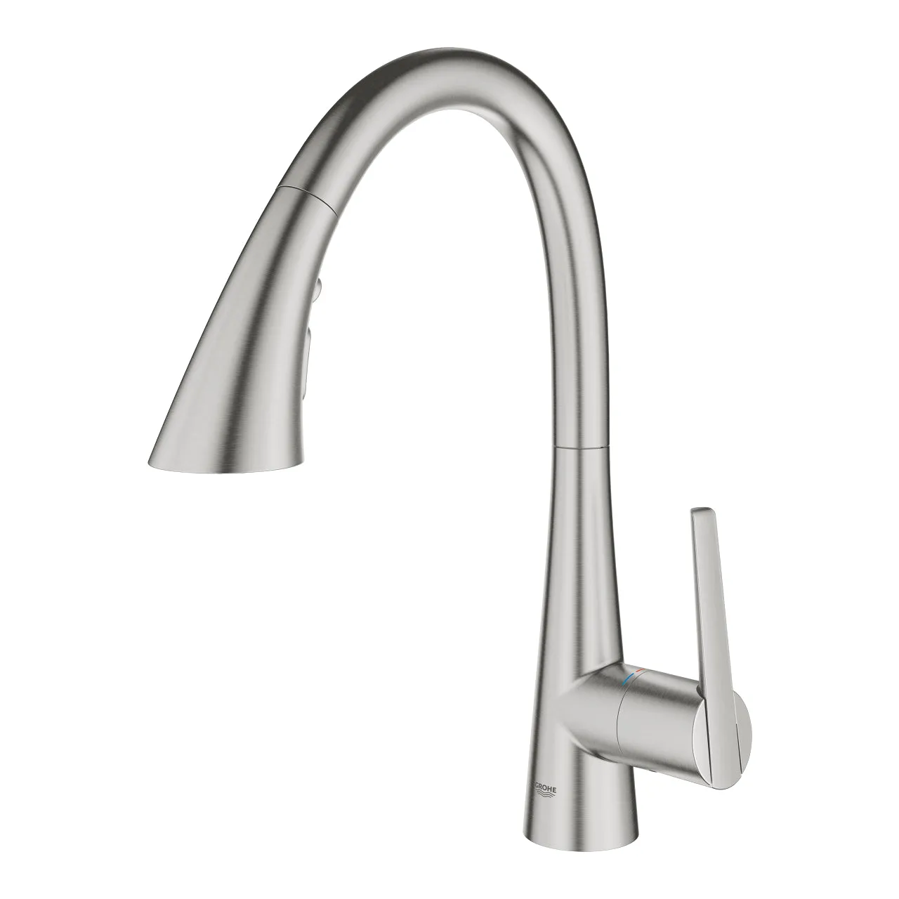 Grohe Zedra C-Spout Single-Lever Sink Mixer in Stainless Steel Finish