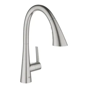 Grohe Zedra C-Spout Single-Lever Sink Mixer in Stainless Steel Finish