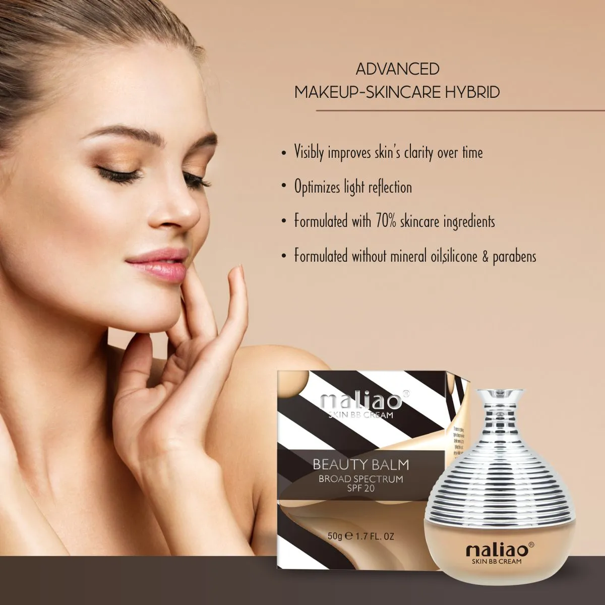 Maliao Beauty Balm Broad Spectrum BB Cream SPF 20 - Enhance and Protect