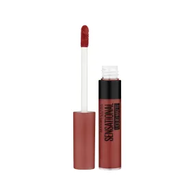 Maybelline New York Sensational Liquid Matte Lipstick, 13 Upbeat Crimson, 7ml - Liquid Lipstick Shades Delivering Intense Matte Color Effect