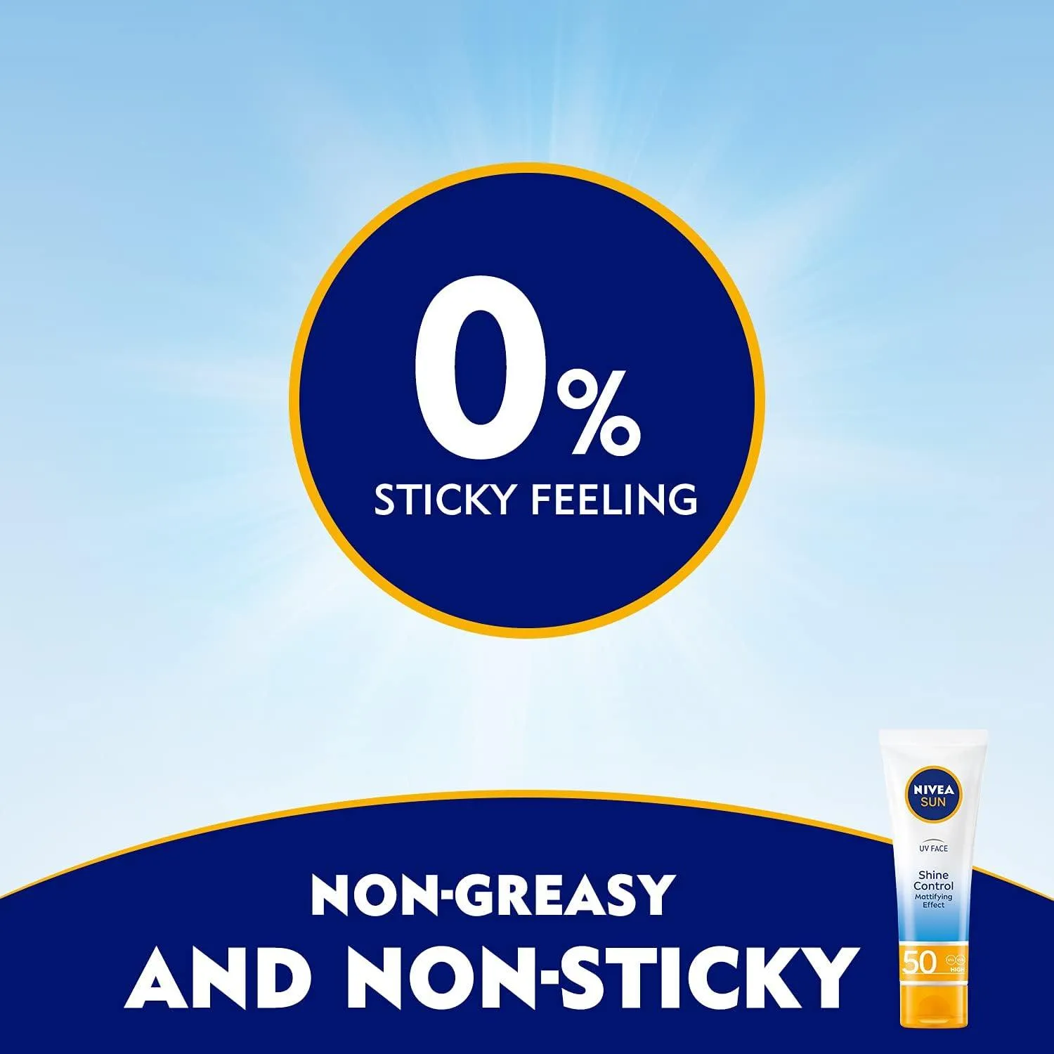 Nivea sun Face Cream, UV Shine Control, SPF 50, Tube 50ml