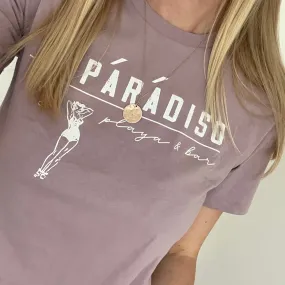 Paradiso lilac vintage tee (sample)
