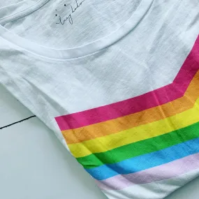 Rainbow chevron tee
