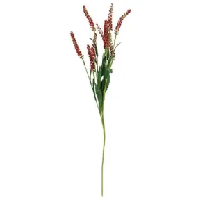 Red Icker FLower & Leaves Spray