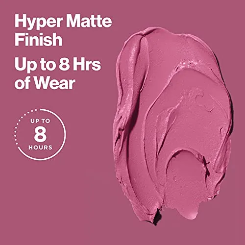 REVLON Ultra HD Lip Mousse Hyper Matte, Longwearing Creamy Liquid Lipstick in Plum / Berry, Death Valley (830), 0.2 oz